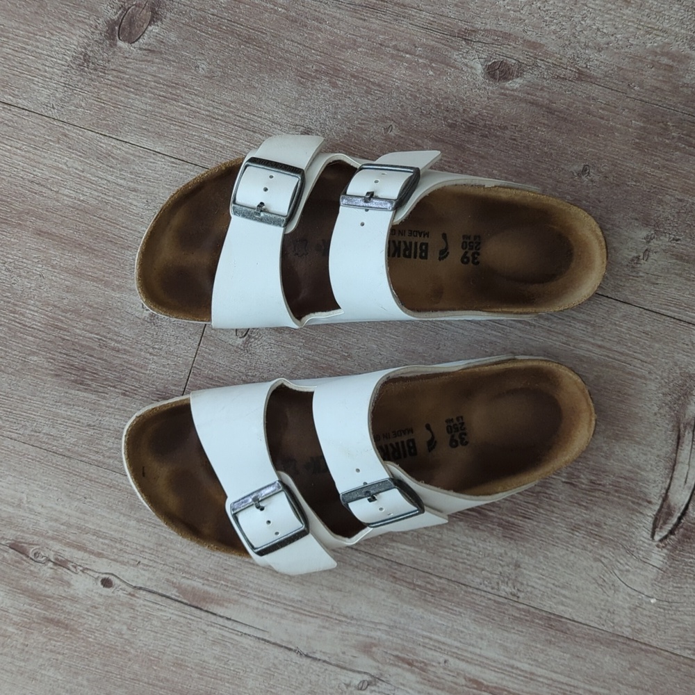 Birkenstock white Arizonas size 39